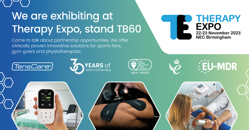 TensCare will be exhibiting at Therapy Expo on 22nd & 23rd November 2023, stand TB60!